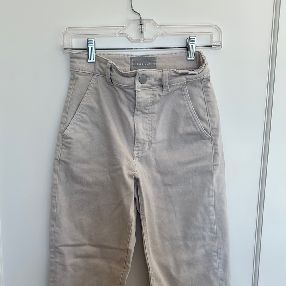 Everlane Beige High-Waisted Pants